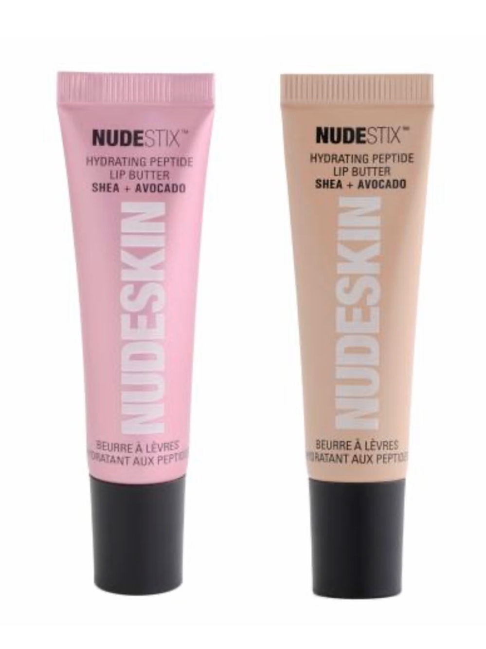 1 set of 2 NUDESKIN NUDESTIX Hydrating Peptide Lip Butters